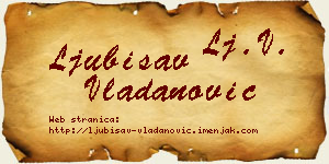 Ljubisav Vladanović vizit kartica